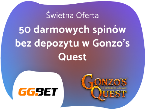 Бонус без родовища GGBET - 50 безкоштовних ротацій на Quest Gonzo!