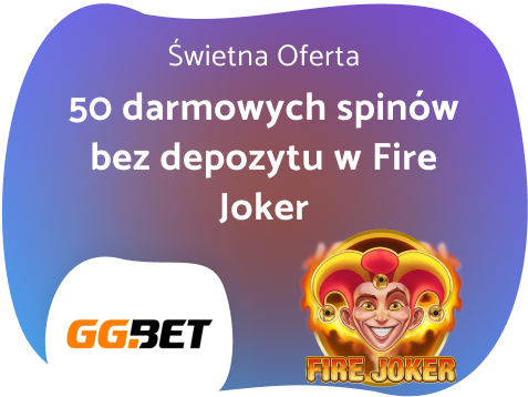 GGBET без бонусу за депозит - 50 безкоштовних ротацій на Джокерному вогні!